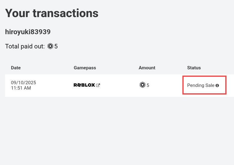 ピンク色で表示されいている「Click here to～」をタップすれば送金ステータスが確認できる