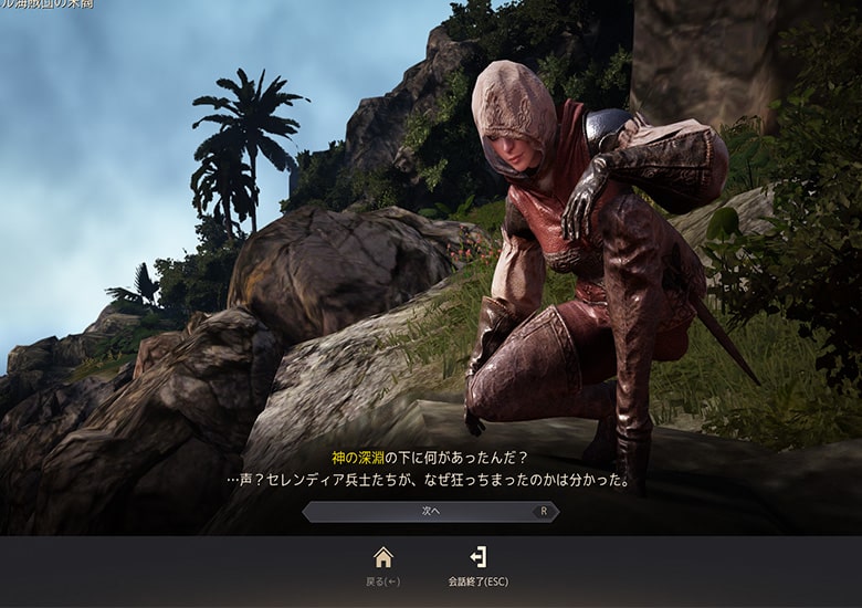 ペル海賊団の末裔と会話でクエストクリア