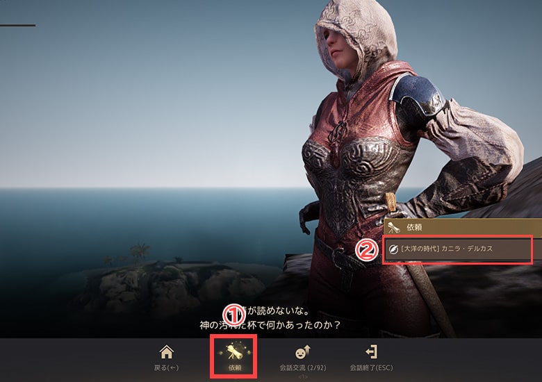 ペル海賊団の末裔からクエスト受注