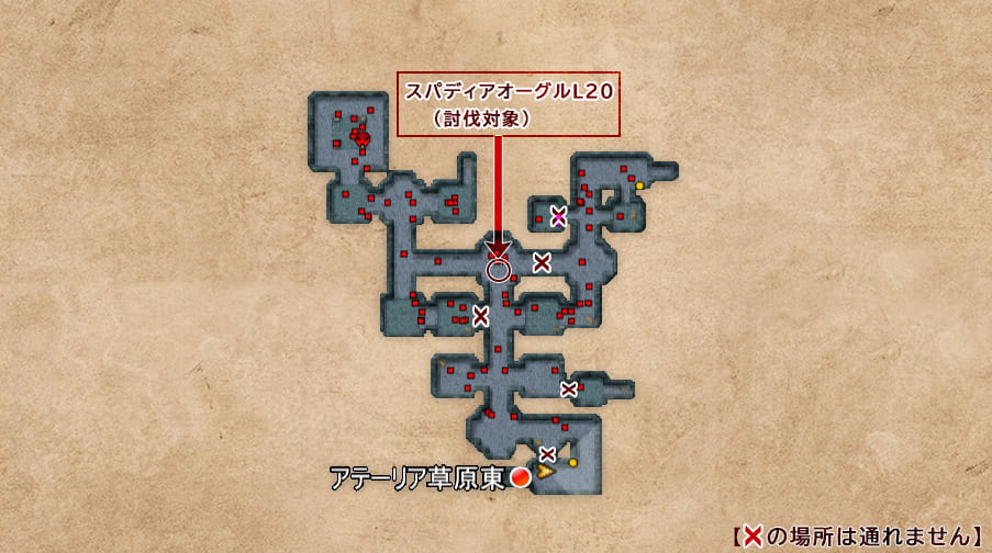 マップ中央に出現する敵を倒す