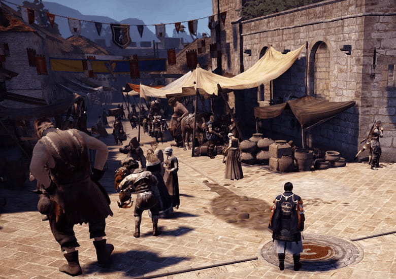 たくさんの人で賑わう大都市なんかある